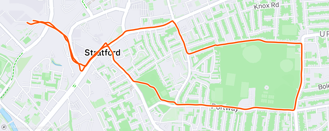 Map of the activity, London speed