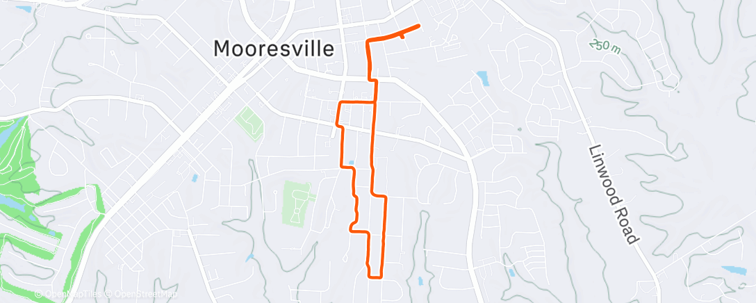 Map of the activity, Night Run