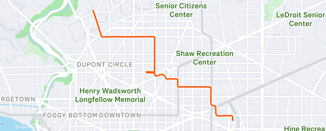 Map of the activity, Sortie vélo de nuit