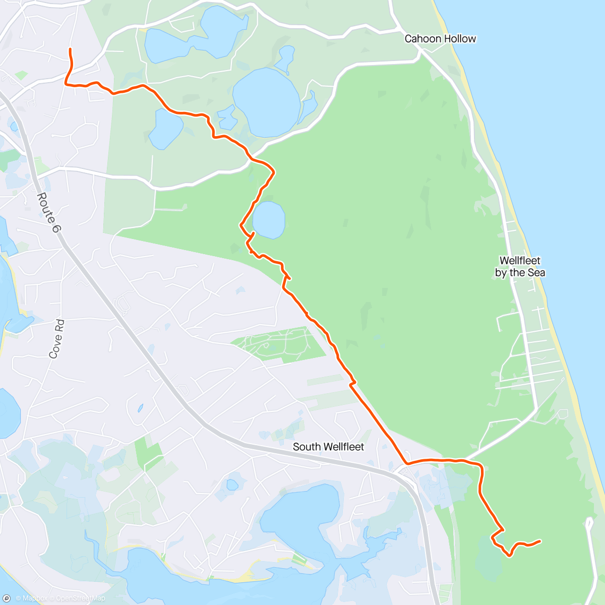 Map of the activity, Trails to Marconi