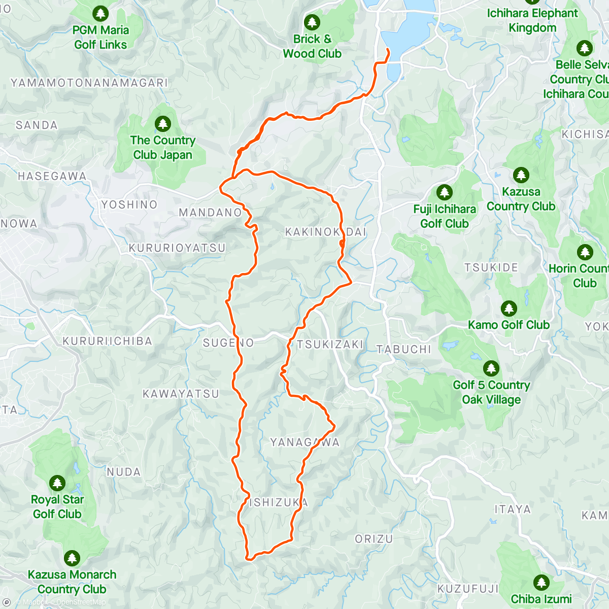 Carte de l'activité 高滝湖周辺〜梅ヶ瀬渓谷ハイキング