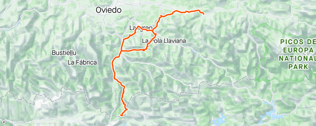 Map of the activity, La Vuelta 15 🟢 - ⚪️🔵