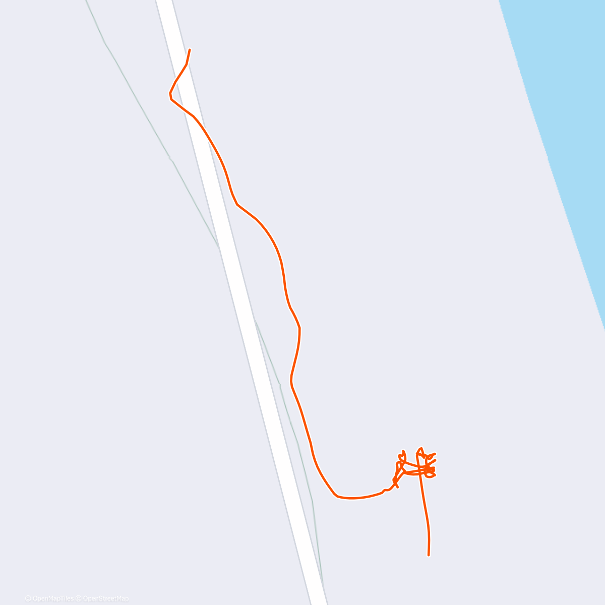 Map of the activity, Mukdahan on the Mekong (Strava failure)