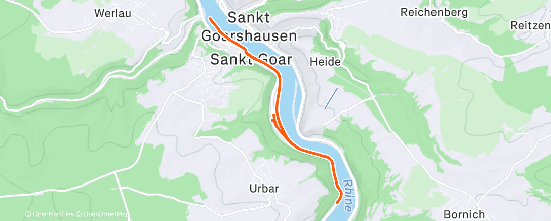 Карта физической активности (Lauf am Nachmittag)