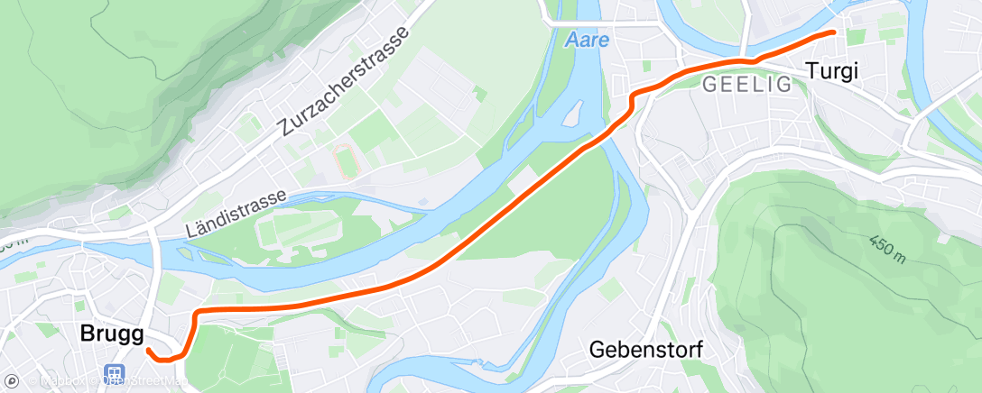 Map of the activity, Evening Walk