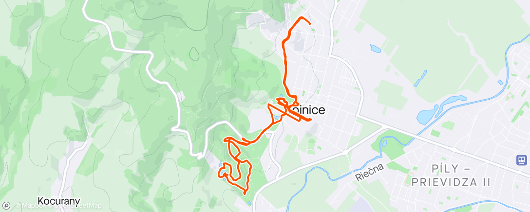 Map of the activity, Bojnice