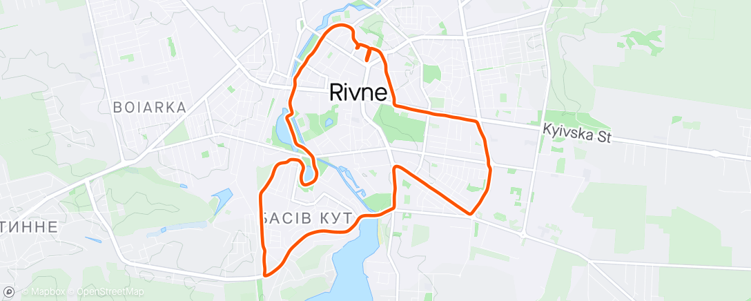 Map of the activity, Morning Run