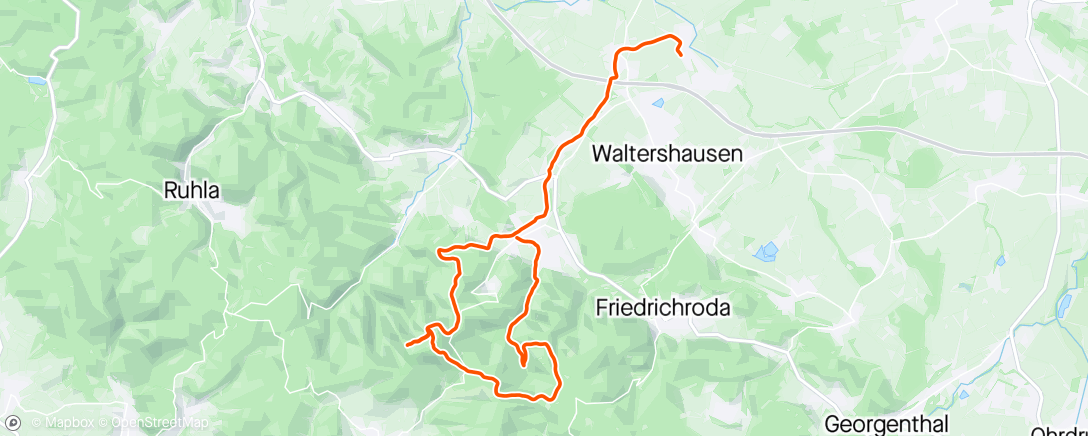 Map of the activity, Feierabendlauf über den Inselsberg