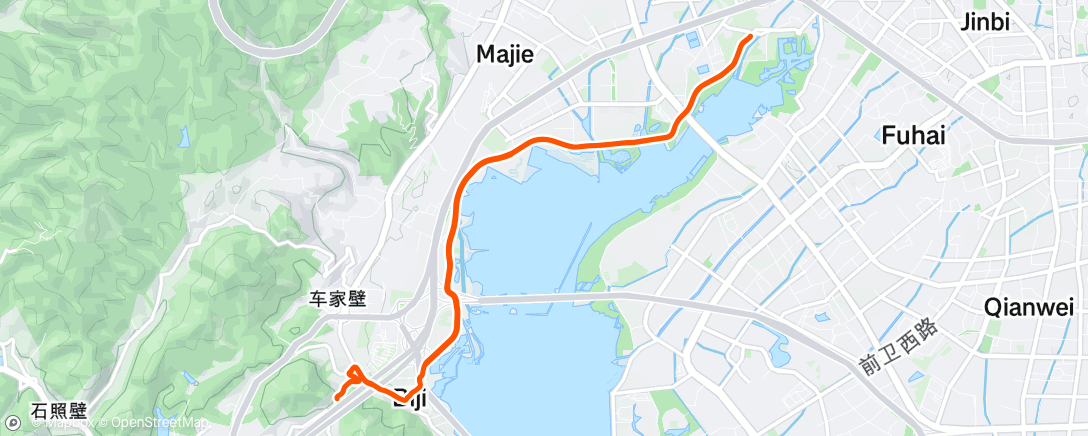 Map of the activity, 草海高強度有氧加5趟英雄坡