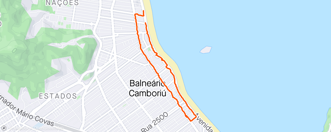Map of the activity, Caminhada de leve orla de Camboriu!