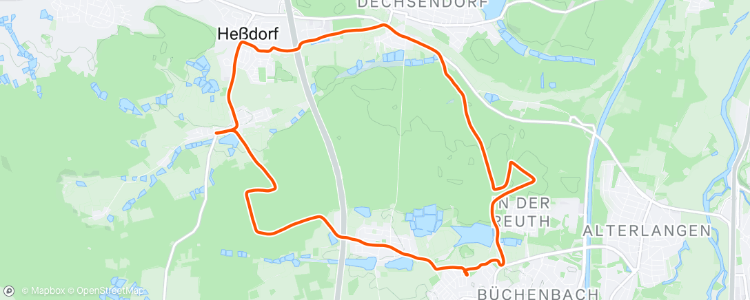 Map of the activity, Lauf am Nachmittag