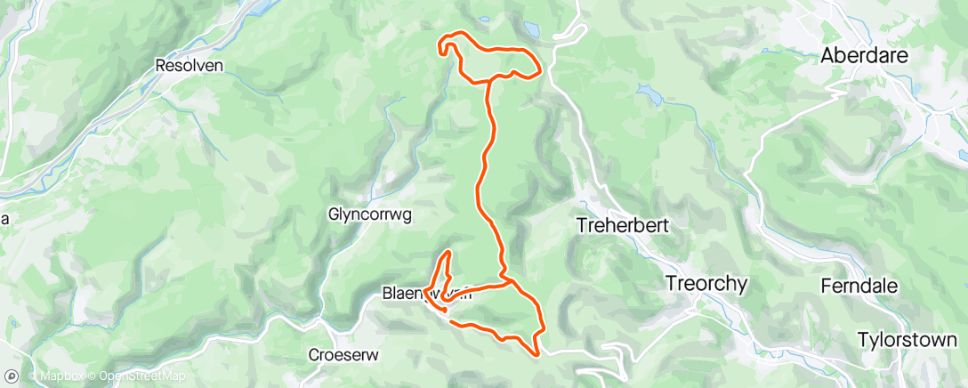 Map of the activity, Afternoon Ride - Fire Roads