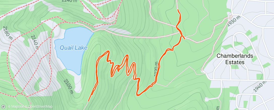 Map of the activity, Afternoon Hike