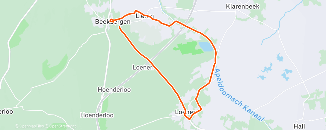 Map of the activity, Ochtendloop