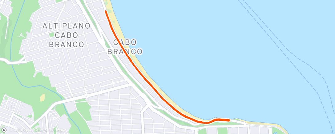 アクティビティ「Treino na orla」の地図