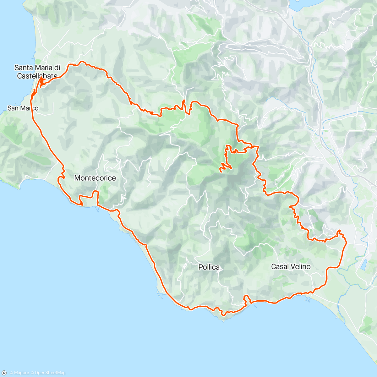 Mapa da atividade, Cilento #3 - Monte Stella - Castellabate - benvenuti al sud!