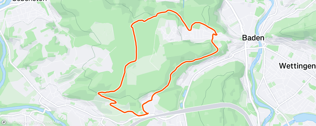 Map of the activity, Mittagslauf