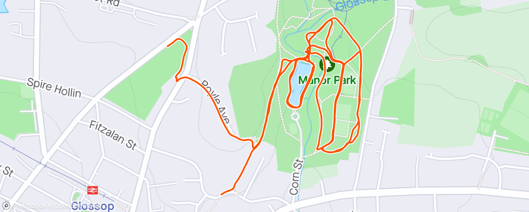 Map of the activity, Park plod