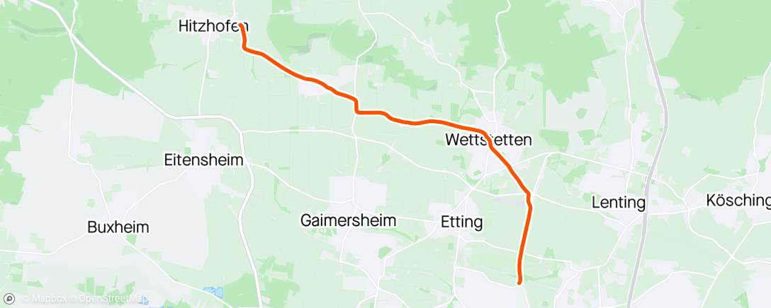 アクティビティ「Nachtradfahrt」の地図