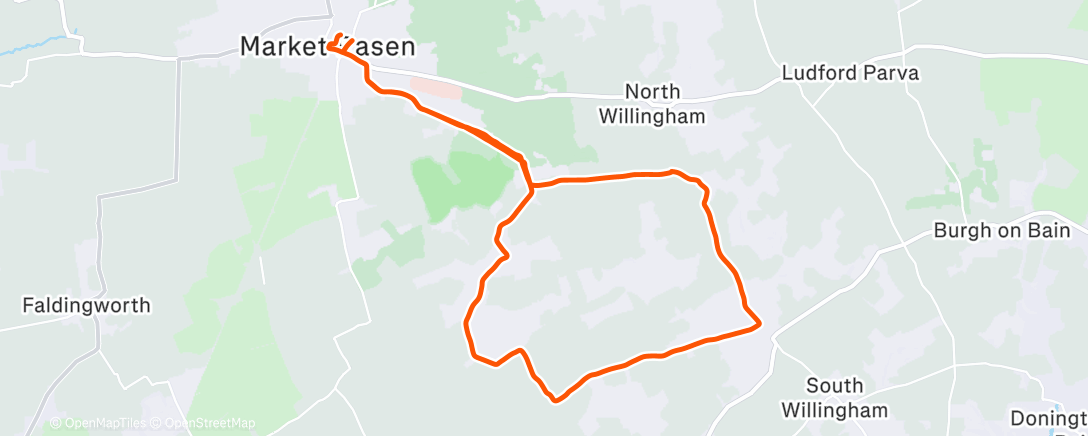 Map of the activity, Sixhills Ride