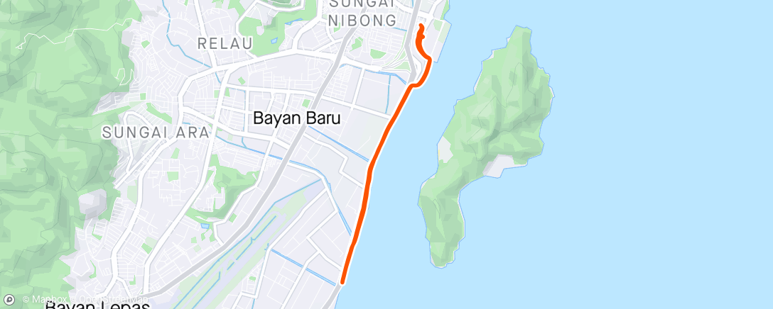 Map of the activity, Penang, Malaysia.