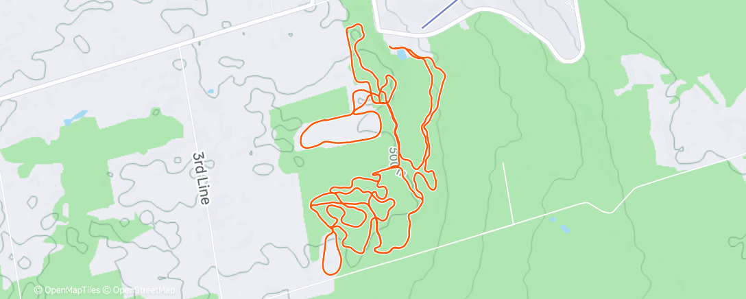 Map of the activity, Afternoon Nordic Ski