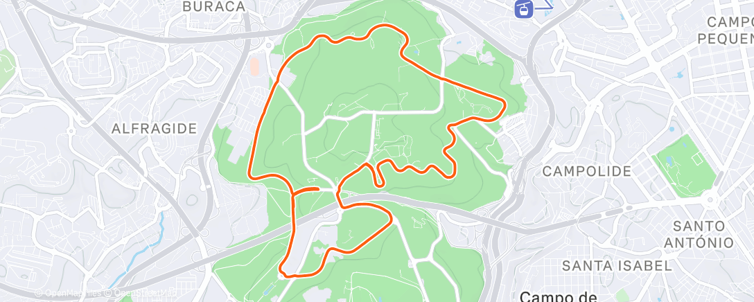 Map of the activity, Morning Run