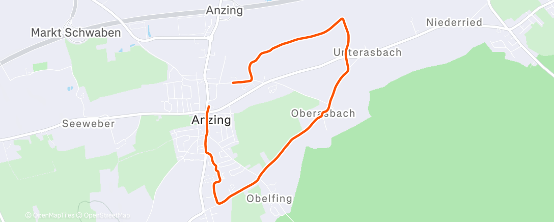 Map of the activity, Lauf am Nachmittag