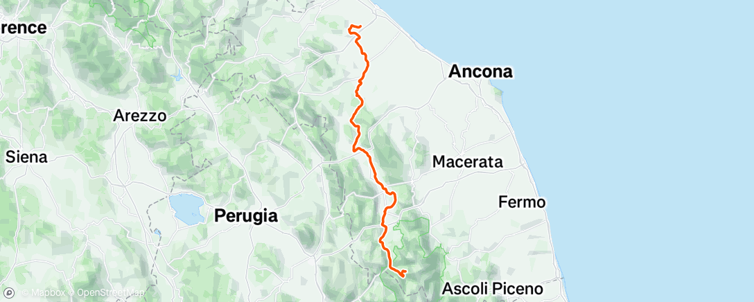 Map of the activity, Tirreno #6
