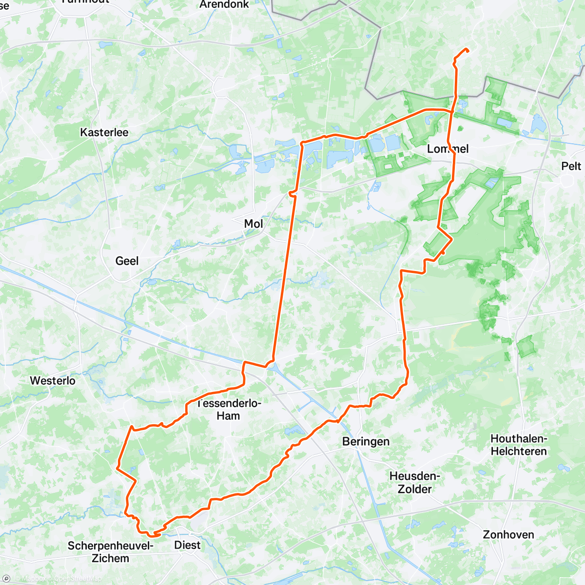 Map of the activity, Orange babies teamtraining