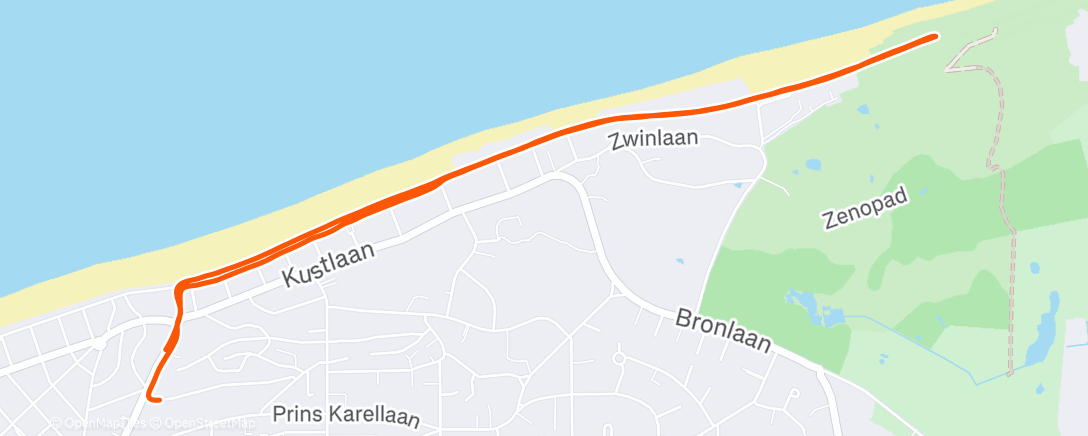 Map of the activity, Lunch Run