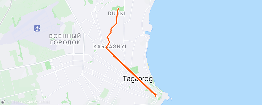 Map of the activity, Пеший Таганрог 1.24