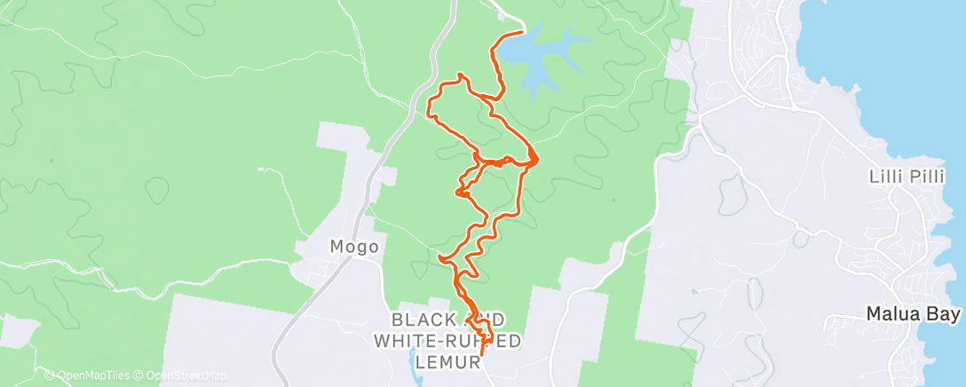 Map of the activity, Cycling