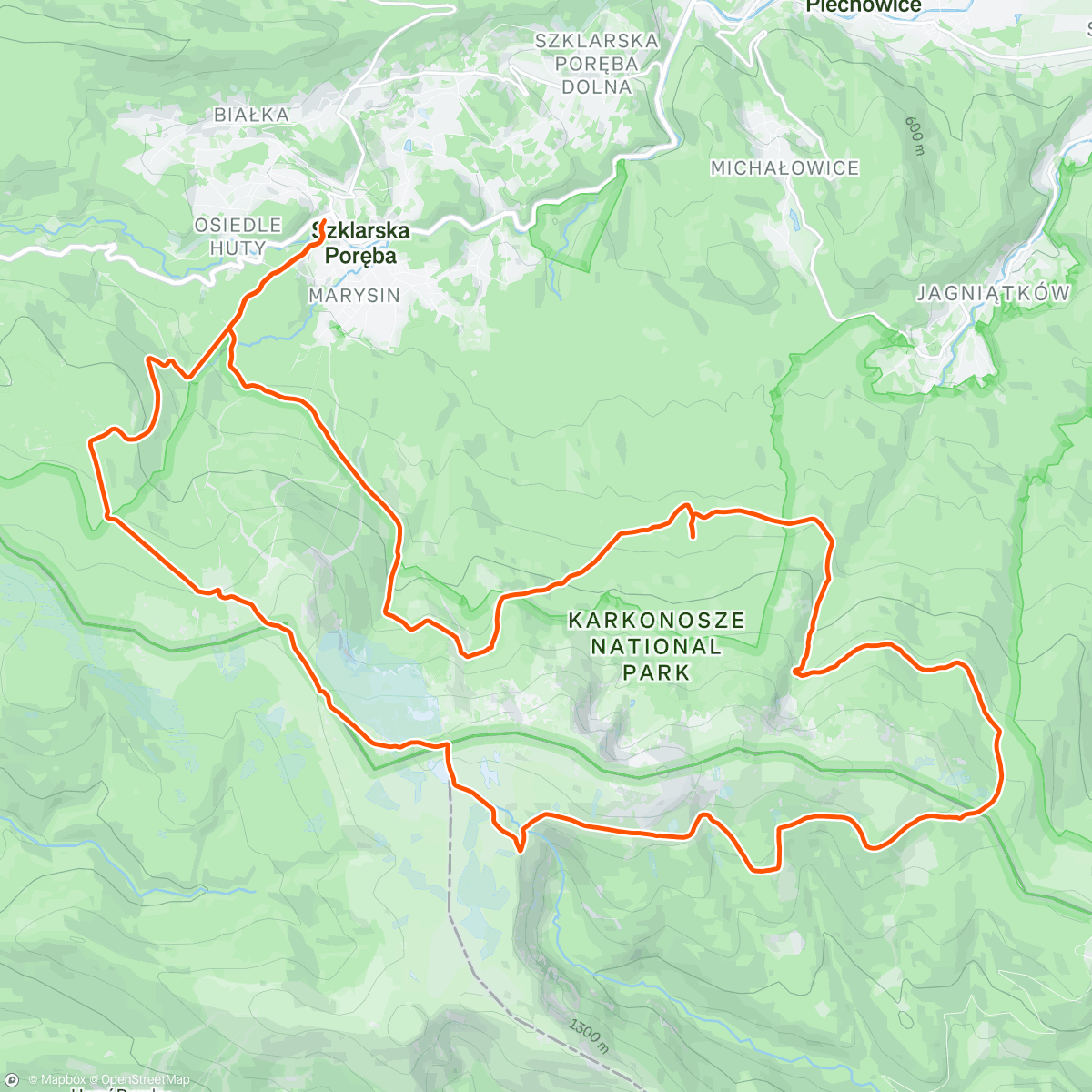 Map of the activity, Bieg w chmurach 🌧️