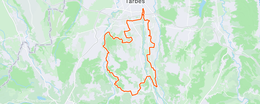 Map of the activity, Gravel dans l'après-midi