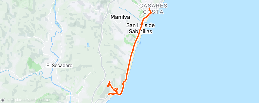 Map of the activity, Afternoon Ride