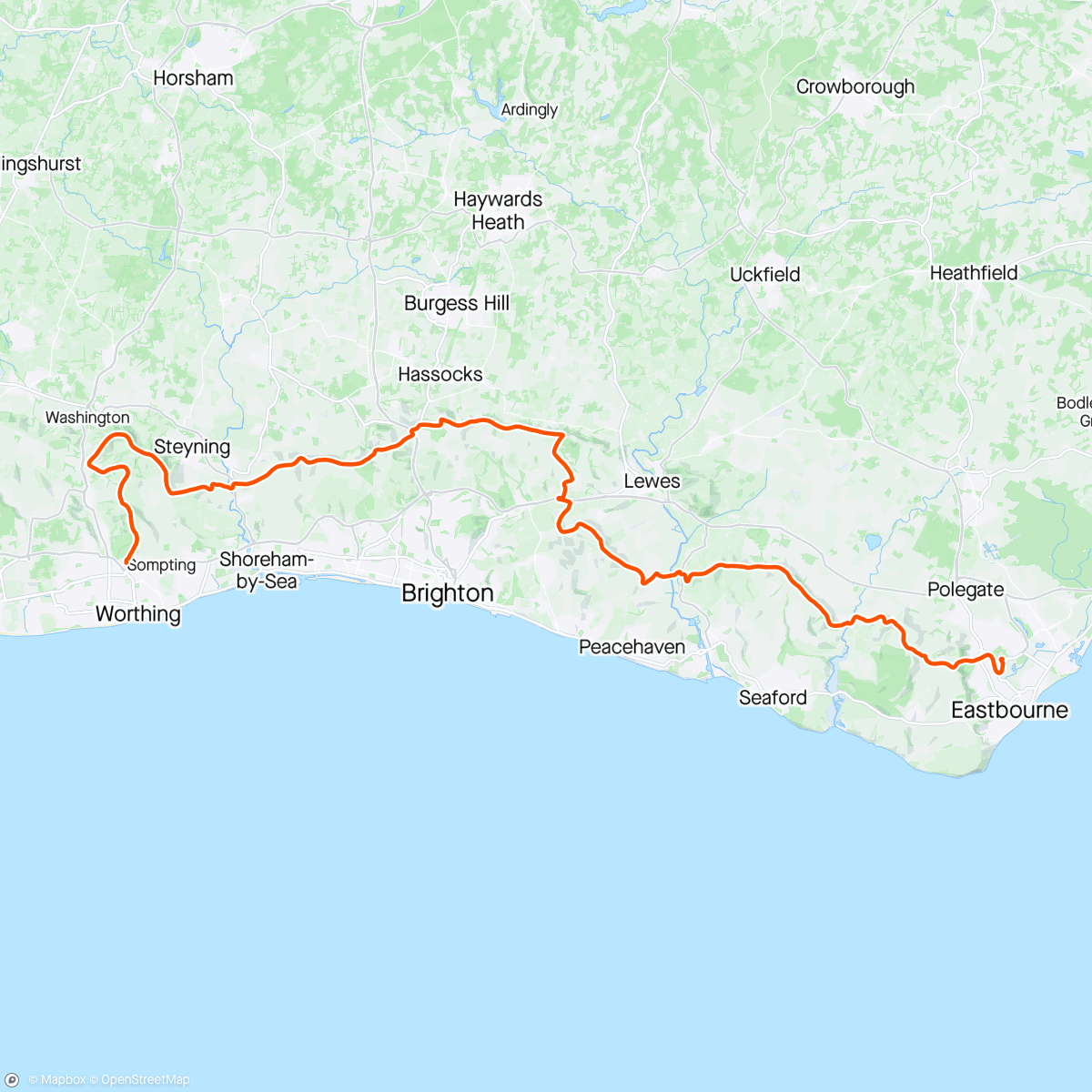 Map of the activity, Centurión running 🏃 South Downs Way 50