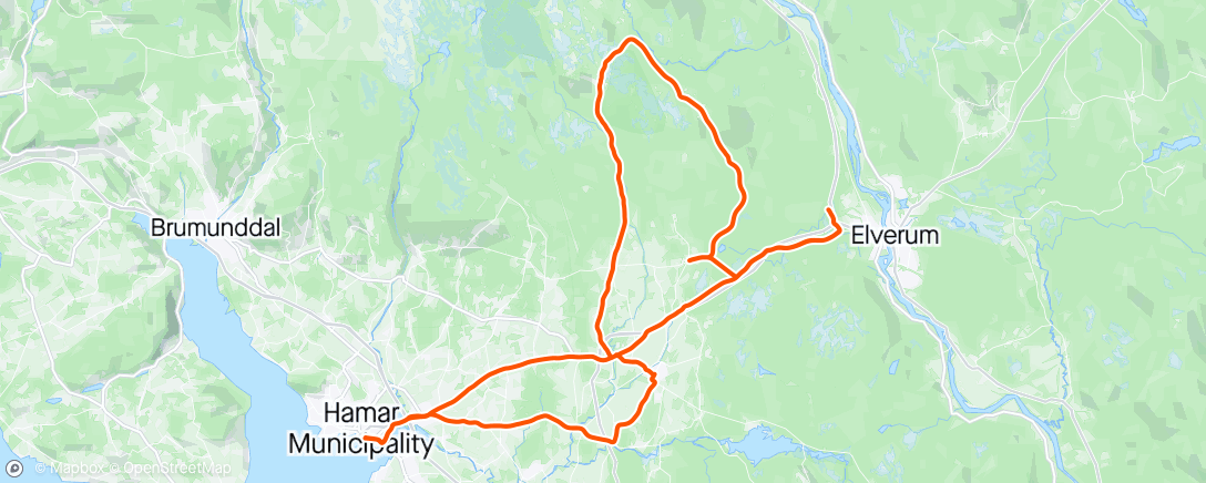 Map of the activity, Hamar med Øyvind - dag 3