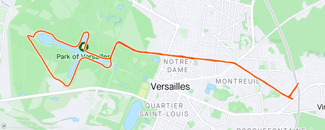 Map of the activity, Versailles avec Caro et Gus!