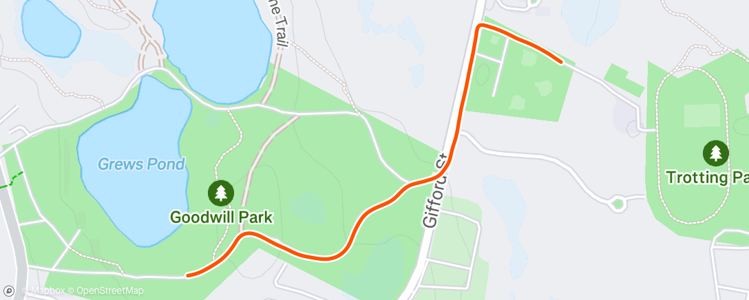 Map of the activity, Morning Run