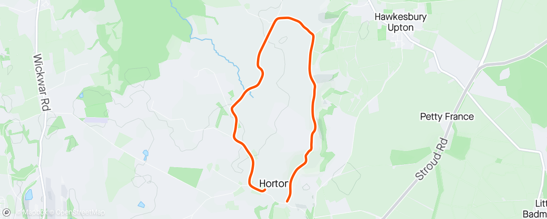Map of the activity, Horton Bull Run