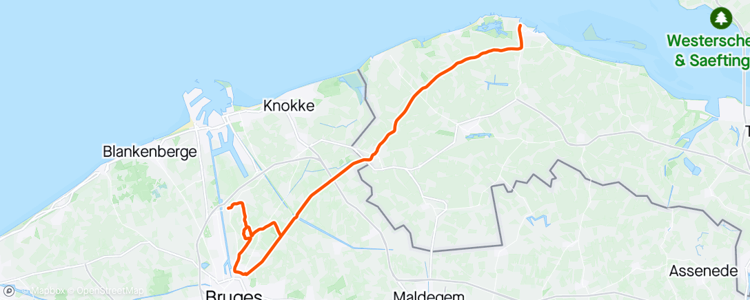 Map of the activity, Ride in Breskens on 9-6-2024
