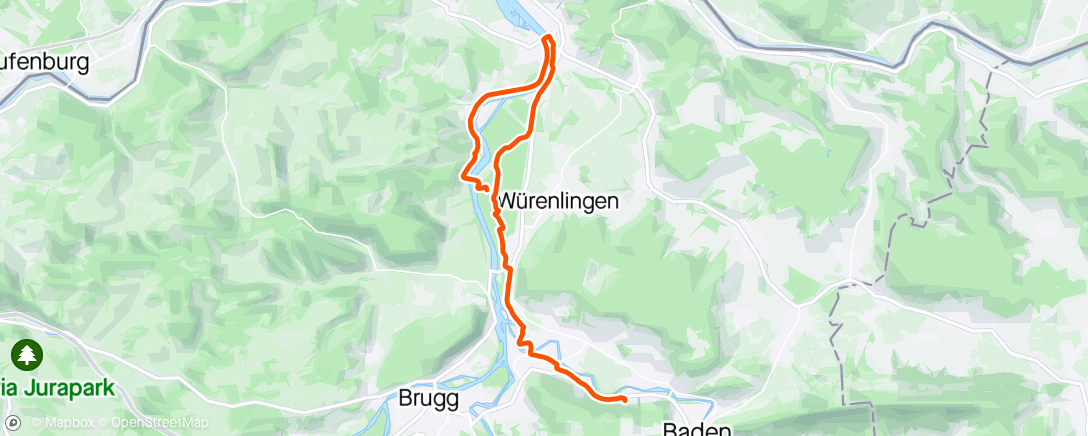Map of the activity, PSI - Döttingen - Baden