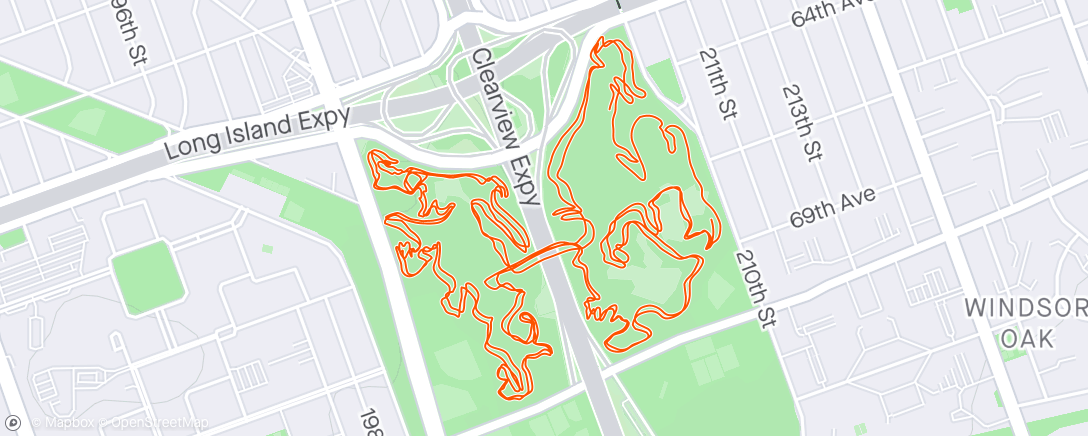 Map of the activity, Noon ride
