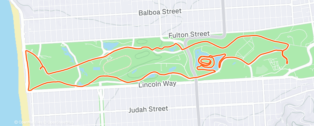 Map of the activity, Morning Run