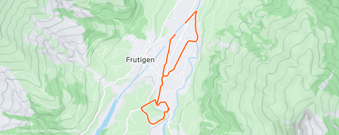 Map of the activity, Morning Run