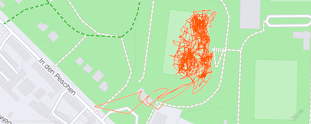 Map of the activity, Abendtraining