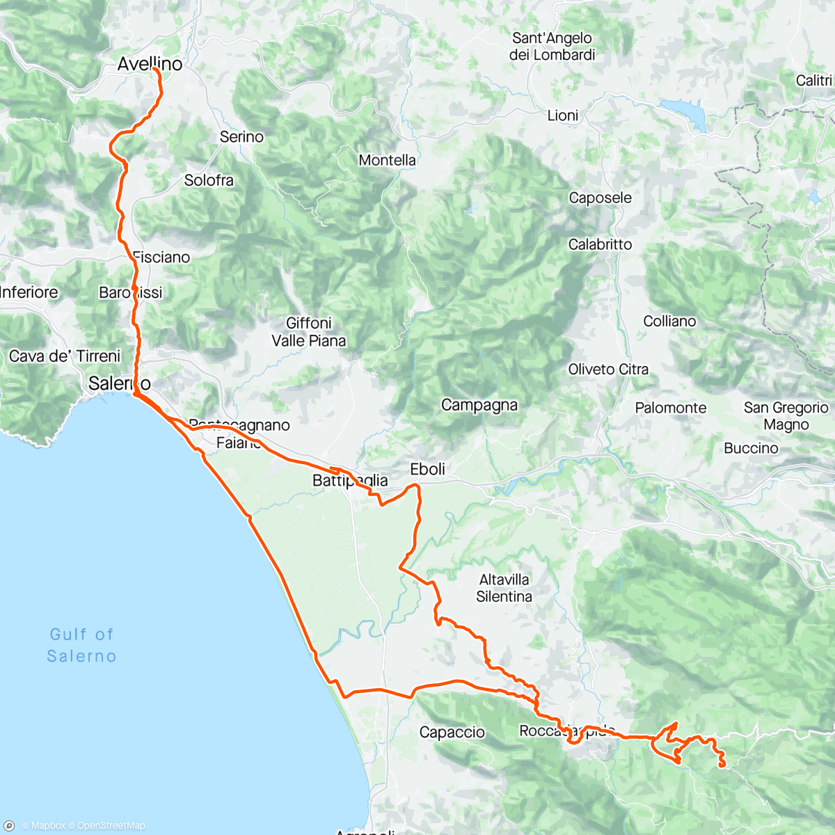 Map of the activity, Randonnée del Russignuolo