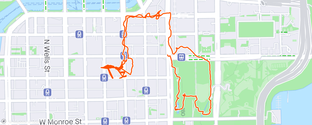 Map of the activity, Downtown Chicago