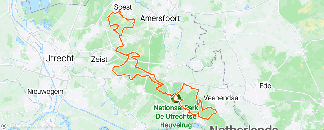 Map of the activity, UHR gravel